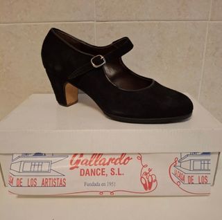 Zapatos de baile Gallardo Talla 37.5 de ante negro