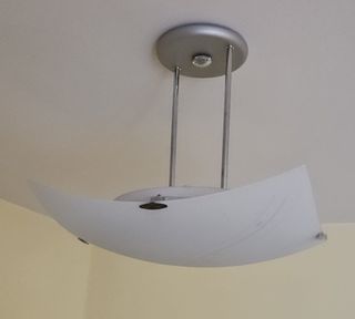 Lámpara de techo cristal y metal