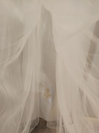 Vestido tul rosado y lentejuelas 