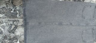 Falda vaquera gris midi. XS. Nueva con etiquetas