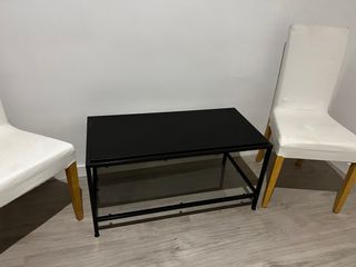 Mesita de centro moderna cristal y metal
