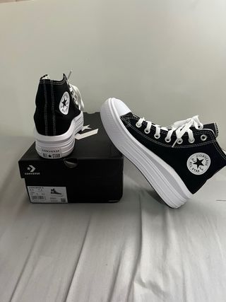 Converse plataforma negras 
