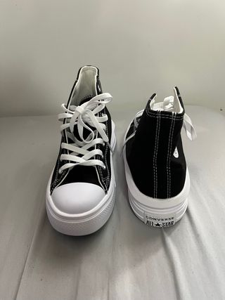 Converse plataforma negras 