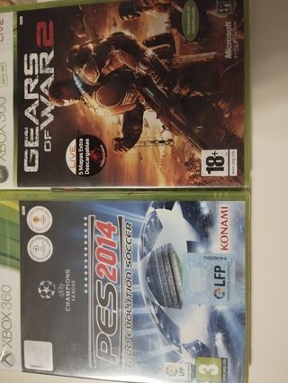 Lote 2 Juegos Xbox 360: Gears of War 2 y PES 2014