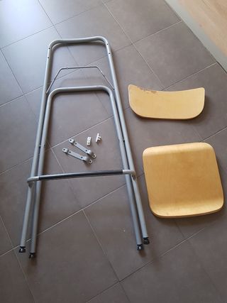 Silla alta madera y metal Ikea