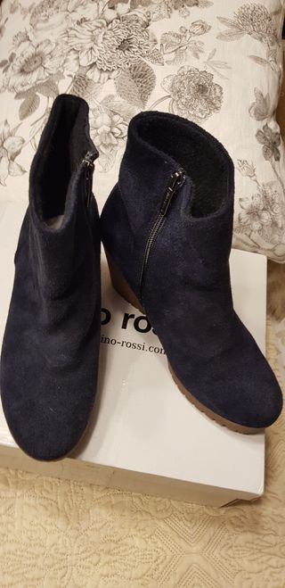 Botines cuña azul marino Gino Rossi