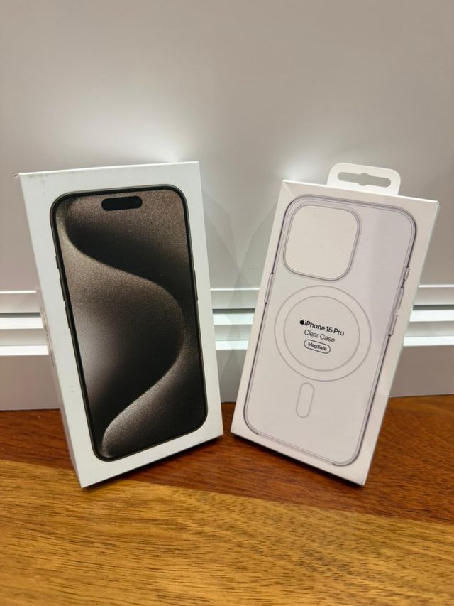 iPhone 15 Pro Gris (estado impecable) + funda