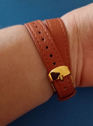 Reloj Bee Sister doble correa marrón