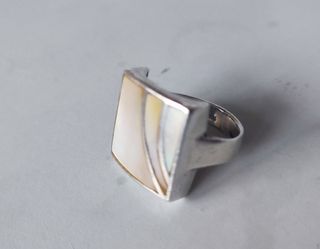 Anillos Plata Nácar y  Granate