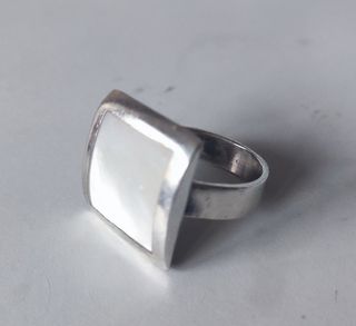 Anillos Plata Nácar y  Granate