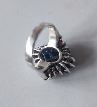 Anillos Plata Nácar y  Granate