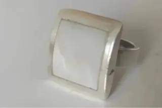 Anillos Plata Nácar y Granate