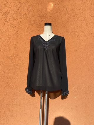 Camicia OVS Ricamata Boho Chic Taglia 48