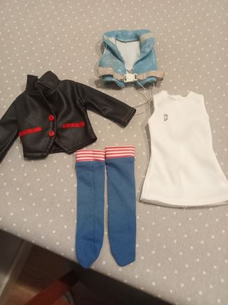 Ropa Muñeca Nancy: Chaqueta, Vestido y Calcetas