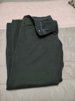 Pantalón chino verde T.50 100% algodón