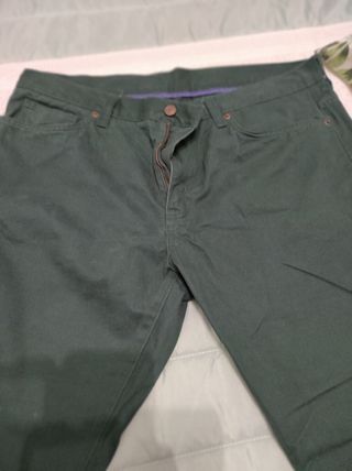 Pantalón chino verde T.50 100% algodón