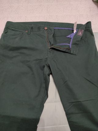 Pantalón chino verde T.50 100% algodón