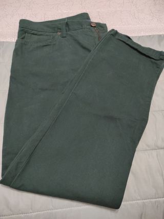 Pantalón chino verde T.50 100% algodón