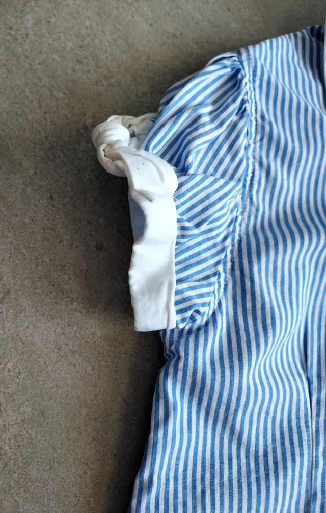 Camisa niña rayas azul y blanco talla 3-4