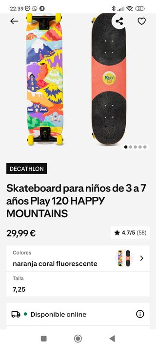 Monopatín Oxelo Play 120 para niños 3-7 años