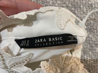 Camisa Zara Blanca con Pedrería