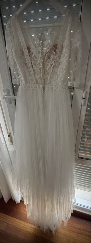 Vestido de Novia Rosa Clará Blanco

