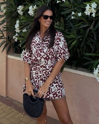 Conjunto Blusa y Falda Estampado