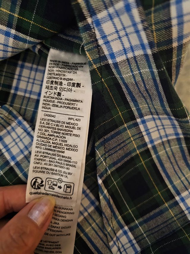 Camisa Levi's Cuadros Talla M