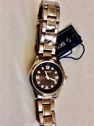 Reloj/Skyline/Mujer/Elegante Plata Negro/a estrena