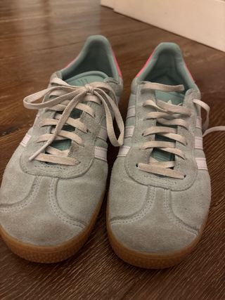 Adidas Gazelle turquesa y rosa talla 38
