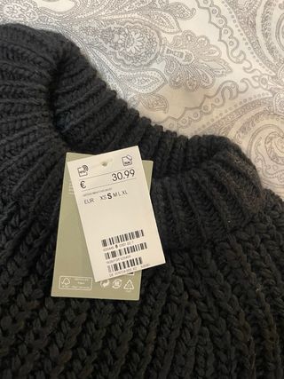 Jersey H&M Lana Negro Talla Única Sin Estrenar