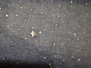 Pantalones Vaqueros Anchos con Pedrería Talla M