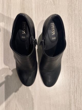 Botines Geox Negros Tacón Mujer