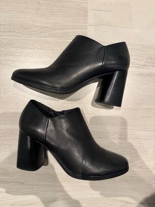 Botines Geox Negros Tacón Mujer