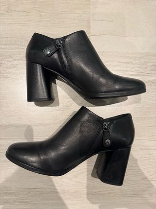 Botines Geox Negros Tacón Mujer