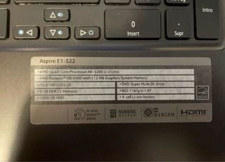 Portátil Acer Aspire E1-522 Negro