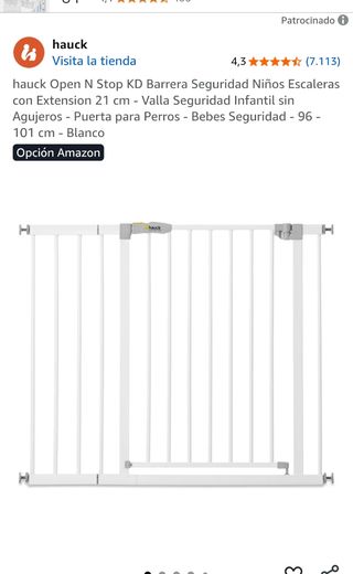Barrera seguridad niños escaleras Hauck