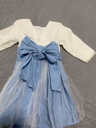 Vestido niña fiesta tul azul talla 4