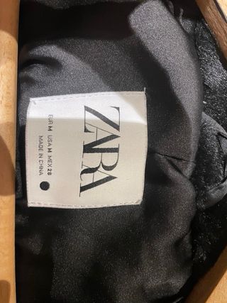 Chaqueta pelo sintético Zara negra
