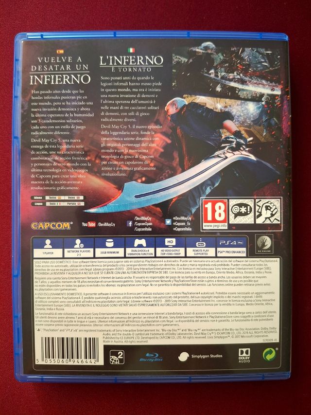 🇪🇸 Devil May Cry 5 PS4 (Capcom)