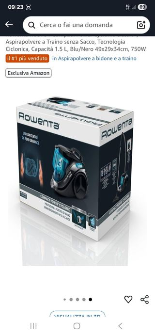 Aspirapolvere Traino Senza Sacco 750W