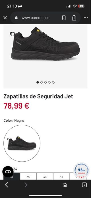 Zapatos de seguridad Paredes JET S3 ESD SRC