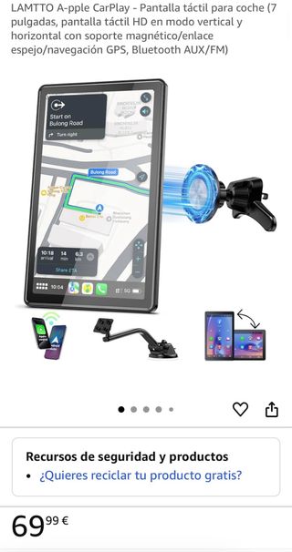 Pantalla CarPlay 7 HD GPS Bluetooth •NUEVA a ESTRE