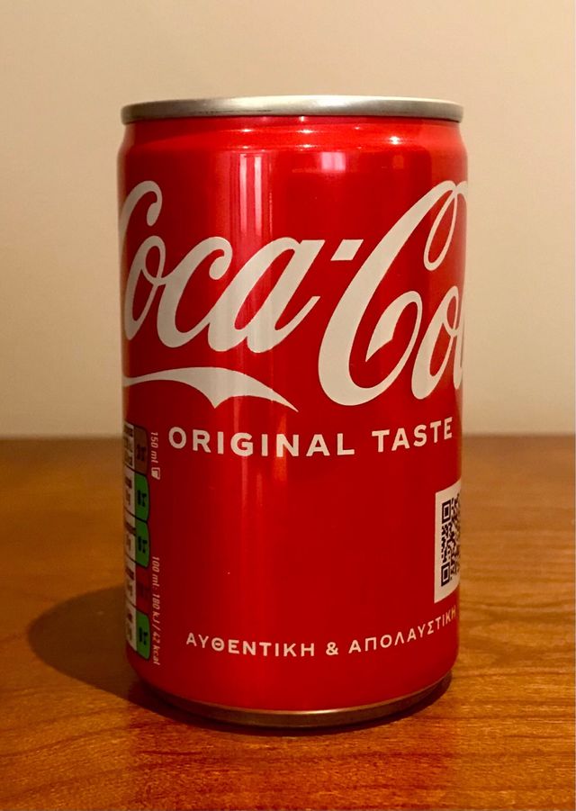 Lattina di Coca Cola Original Taste 150 ml Grecia