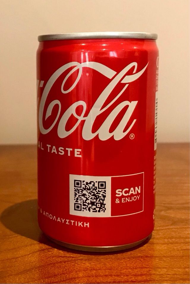 Lattina di Coca Cola Original Taste 150 ml Grecia