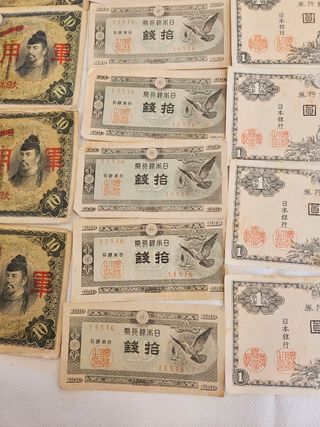 Colección 10 Billetes Japoneses 10 Yenes
