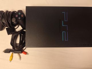 Consola PlayStation 2 Negra + Mando y Cables