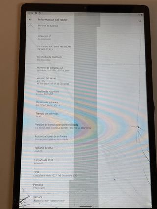 Tablet Lenovo 10 Negra