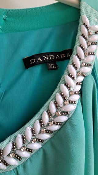 Vestido de fiesta DANDARA Talla XL Color Teal
