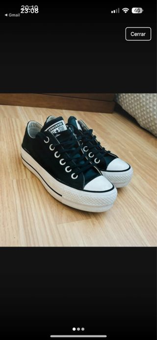 Zapatillas Converse Piel Plataforma Negras